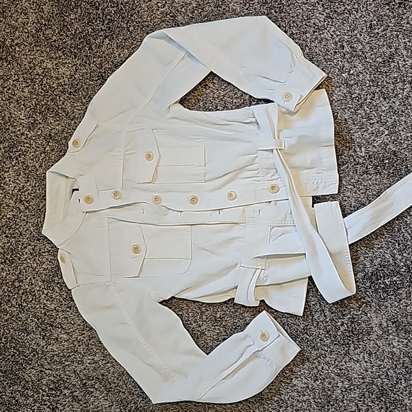 STUNNING JOES OFF WHITE UTILITY JACKET - Picture 2 of 8